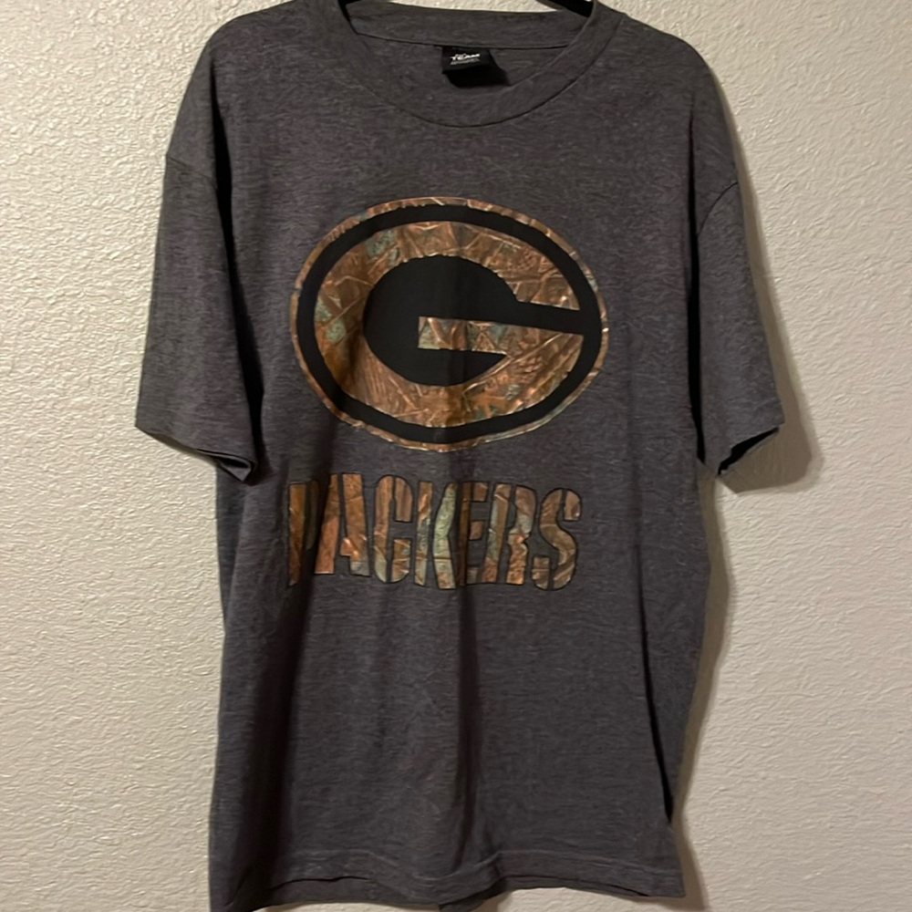 Green Bay Packers camo logo, men’s T-shirt, large
